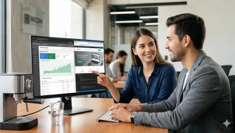 Consultores de Incom analizando el desarrollo de un sitio web y una campaña de Google Ads exitosa en Monterrey