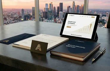Presentación de identidad corporativa profesional para una empresa en Monterrey diseñada por Incom